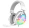 Spirit Of Gamer - Elite H40, Casque Gaming RGB avec Micro Détachable pour PC, PS5, PS4, Xbox, Switch, Son Audio Stéréo, Sortie Jack 3,5 mm, HP 40 mm, Ultra Léger, Arceau et Coussinets Nylon, Blanc