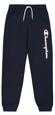 Champion Pantalones Deportivos Legacy con Logotipo Grande para niño, Azul (Bs501), 11-12 años