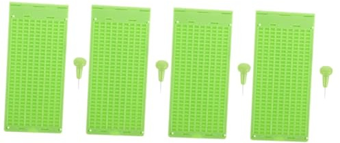 SEWOART 4 Sätze Braille-Tablet Braille-Stift Braille-Schiefertafel und Stylus-Set braille schreibtafel Blindenschrift Schreibtafel Blindenschriftplatte aus Kunststoff Braille-Platte