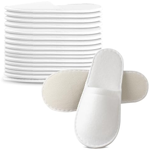 Jenngaoo Pantofole Usa e Getta, 12 Paia Ciabatte Usa e Getta Antiscivolo Ciabatte Ospiti Unisex Antiscivolo Portatili Pantofole per Hotel, Spa, Casa