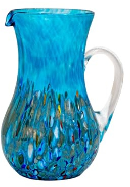 MurArt Brocca in Vetro di Murano da 1 litro Alt 20cm Collezione Elegance in Vetro soffiato, Lavorato a Mano artigianalmente Made in Italy