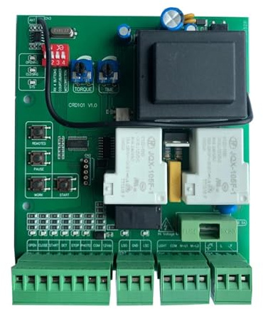 Versión Universal de la Placa Base del abridor de Motor de Puerta corrediza La Placa de Circuito reemplazada Puede coincidir con el Control Remoto de código Variable de 433,92 M(1 Board Only)