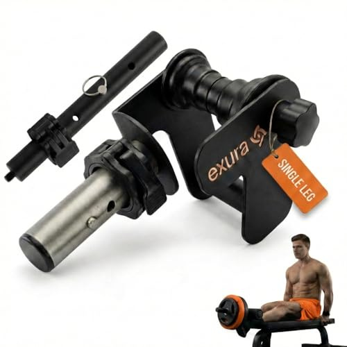 Exura Solo Tib Bar Knees Over Toes Adjustable Tibialis Trainer Leg Workouts,Tibialis Bar Calf Raise Machine Equipment for Strengthening Calves, Shins & Ankles Fits 1 and 2 Strength Training Plates
