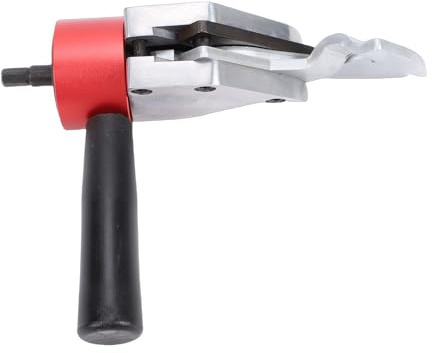 Topiky Professional Metal Shear Drill Attachment, Sheet Metal Cutter for Drill Attachment with 360° Pivoting Handle, Electric Shears Cutter Nibbler for Iron Aluminum