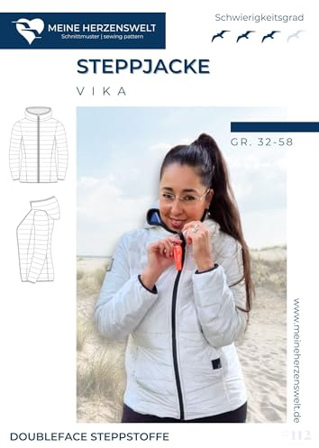 Papierschnittmuster Steppjacke für Damen Größe 32-58