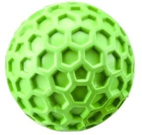 Xi Yu 1 Balle en Caoutchouc for Chien en nid d'abeille.(Green S)