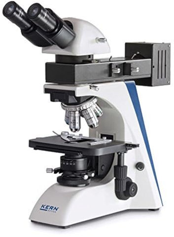 KERN Optics Metallurgisches Mikroskop für den Professionellen Anwender, Infinity, Binokular Tubus, 12V / 50W Halogen, Auflicht, 6V / 20W, Durchlicht