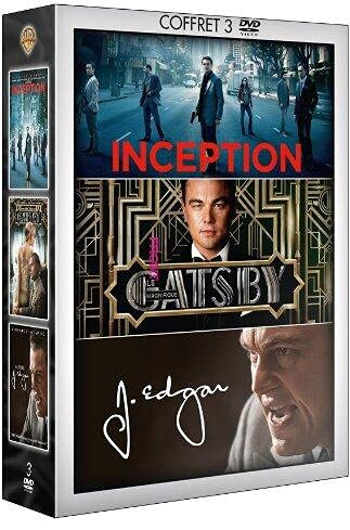 Coffret leonardo dicaprio 3 films : inception ; gatsby le magnifique ; j. edgar [FR Import]
