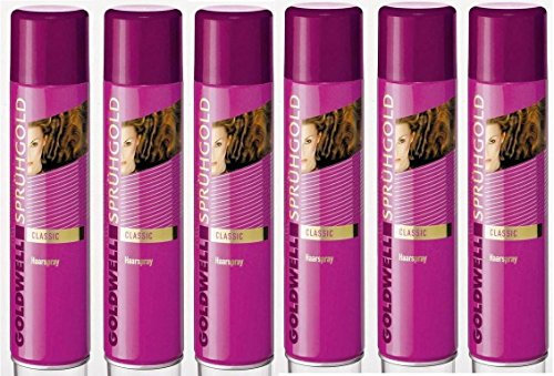 6er Set Goldwell Sprühgold Classic Haarspray 600 ml