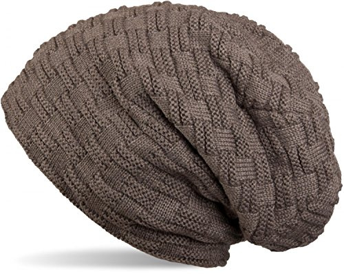 styleBREAKER Unisex Strick Beanie Flecht Muster Fleece 56-61cm | Feinstrick Viskose. Thermo Futter. elastisches Material. winterfest. Einheitsgröße. weiche Haptik.