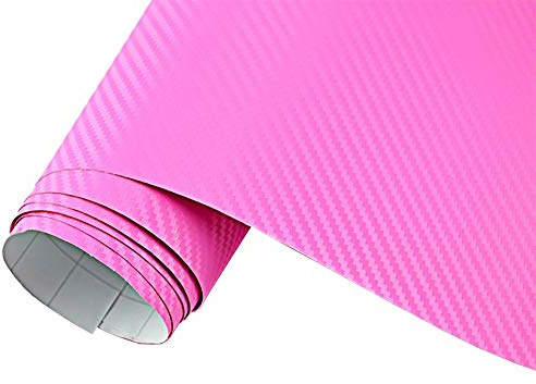 Neoxxim 7€/m2 Premium - Auto Folie - 3D Carbon Folie - PINK 100 x 150 cm - blasenfrei Lackfolie Möbelfolie