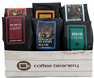 Sampler Coffee Variety Pack | 100% Specialty Arabica Coffee | 6 1.75oz Try-Me-Size one pot bags, light-medium roast