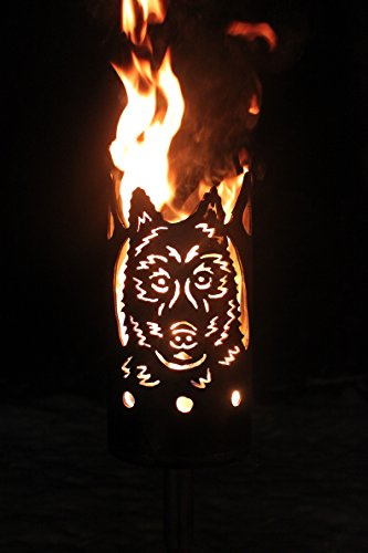 Mandelu Wolf Fackel - Set mit Stiel und Brennmitteln