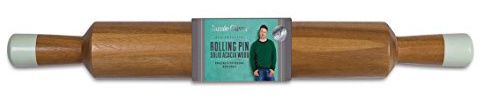 Jamie Oliver Teigrolle Backutensilien, Holz, Akazienholz, harbourblue, 46,5 x 6 x 6 cm