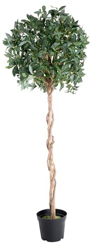 Blooming Artificial - Artificial Bay Tree in Pot for Garden, Home, and Office, Year Round Decorative Foliage, UV and Water Resistant (Green) (180cm)