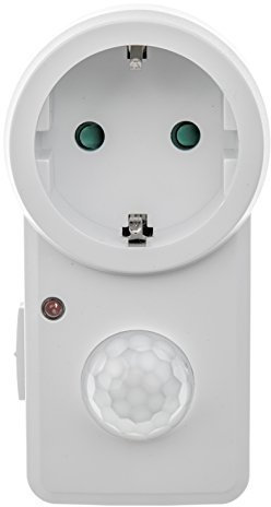 HUBER Motion 20 Détecteur de Mouvement PIR enfichable 180° pour Prise I 230V / 1200W LED adapté avec Une portée de 8m Maximum I Détecteur crépusculaire