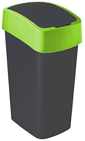 CURVER Flip Bin 50 L Black/Green Plastic 35 x 25 x 10 cm