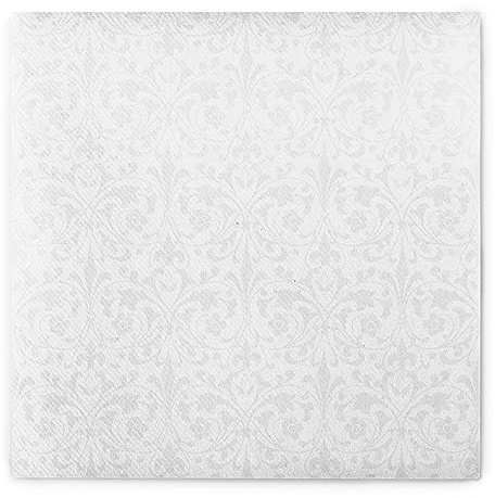 Sovie HORECA Linclass® Airlaid Serviette, 40 x 40cm, stoffähnlich edel elegant, Jugendstil-Ornamentik, Ideal für Hochzeit Jubiläen und Geburtstage, 50 Stück - JANET in Hellgrau