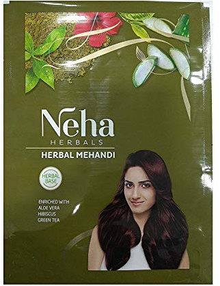 Neha 100% Pure & Natural Herbal Henna Mehandi Powder Enriched With Green Tea,Aloe Vera,Habiscus 500 grm