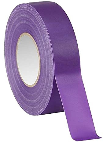 CABLEPELADO Cinta aislante para instalaciones eléctricas - Cinta adhesiva - Cinta eléctrica - Autoadhesiva y resistente para proteger - 19 mm x 20 metros - Morado