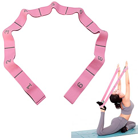 Elastico Fasce di Resistenza, Fitness Elastici e bande Yoga Stretching Band Ceinture Elastiche Cinghia Elastica (rosa)