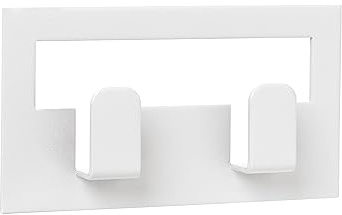 Blomus -VINDO- Doppelhandtuchhaken Size L, unkomplizierte Aufbewahrungslösung, selbstklebend, Farbe White (64181)
