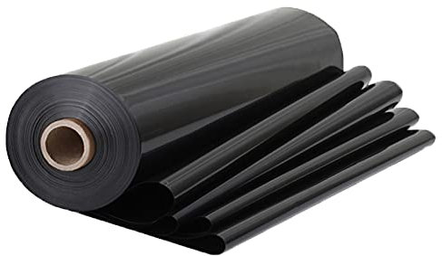 Teichplane Dicke 0.4mm Teichfolie Schwarz Teichfolien HDPE Landscaping Pools Teichmembran Fountain Teichleiner Teichhäute Fischteich Liner Wasserdichtes Futter Tuch Für Schwimmteich (2×5m)
