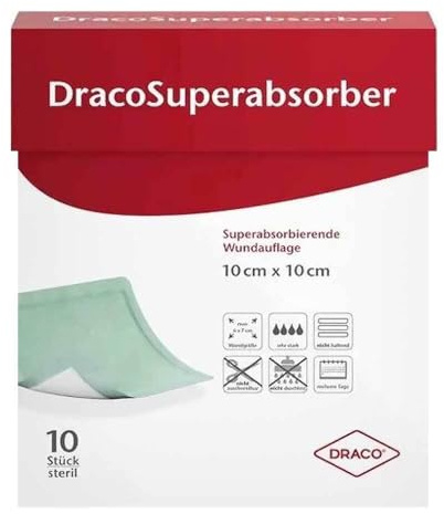 DRACOSUPERABSORBER 10x10 cm Wundauflage 10 St