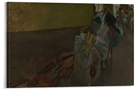 Edgar Degas Poster mit einem Kontrabass von Edgar Degas, dekoratives Gemälde, Leinwand, Wandkunst, Wohnzimmer, Poster, Schlafzimmer, 40 x 60 cm