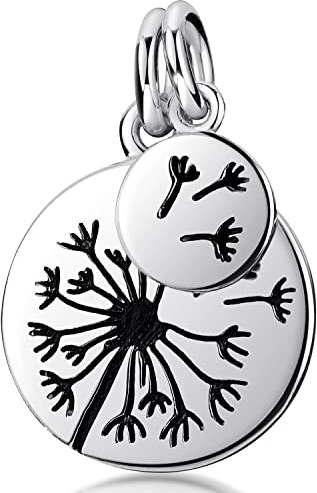 MATERIA by Matthias Wagner Anhänger mit Pusteblume - Damen Kettenanhänger Silber 925 rund
