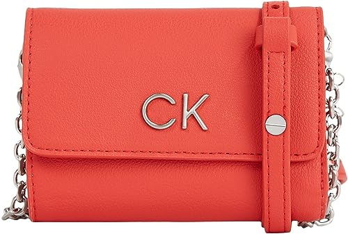 Calvin Klein Damen Portemonnaie zum Umhängen, Rot (Aurora Red), Onesize
