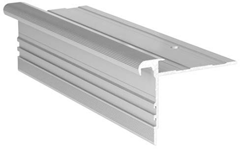 90 cm Treppenprofil STANDARD 8,5 mm - Treppenkantenprofil für Treppenverkleidung und Treppenrenovierung - Farbe: Silber