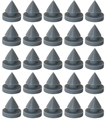 DGBRSM 25pcs Rubber Door Silencer 1/2 Inch Diameter Door Anti Collision Silencer for Metal and Metal Frame, Gray