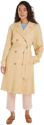 Tommy Hilfiger Damen Mantel Trenchcoat, Beige (Harvest Wheat), 52