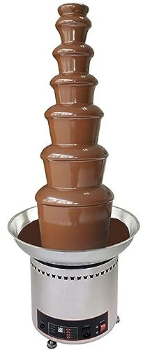 GIZMIT Commercial Chocolate Fountain, 4/5/6/7 Tier Electric Hot Chocolate Fondue Fountain Machine, Stainless Steel Chocolate Fountain Fondue Set for Party, Wedding, Sweet Treats, Fruits, Nuts,7Tier