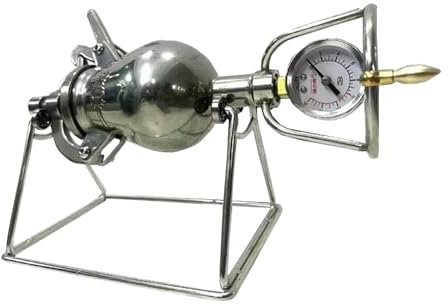 SciAza palomitero mantequilla cañón de palomitasMini máquina de palomitas de maíz casera de acero inoxidable retro de 230 ml