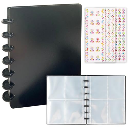 Kpop Binder A5, Photocard Album with 3 Inch Sleeves, 160 Pockets Black