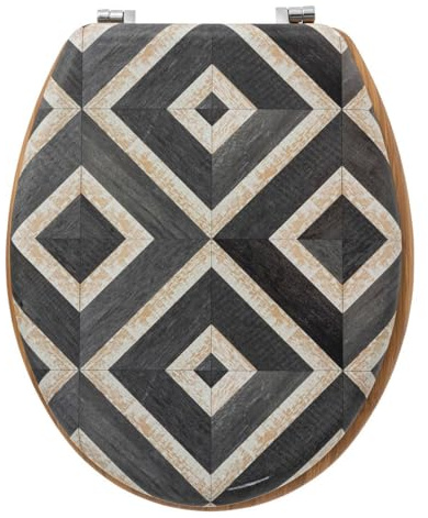 5five - abattant WC Noir et Beige Canvas