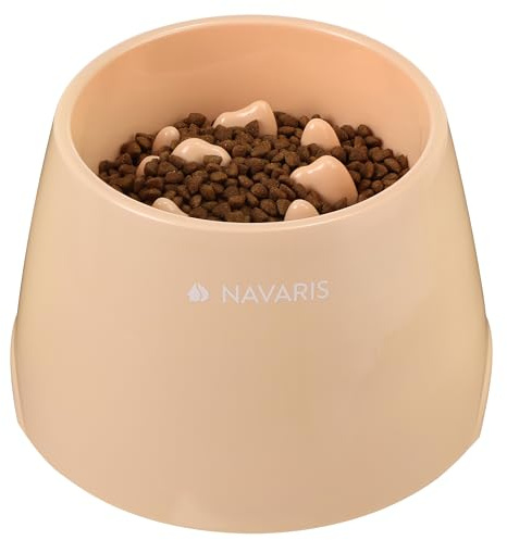 Navaris Anti Schling Napf Hund Katze erhöht - Hundenapf Antischlingnapf Hunde - Fressnapf Katze Futternapf Hund - Slow Feeder Fressnapf Hund - Katzennapf Hundezubehör