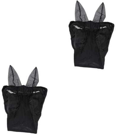 YARNOW 2St Pferdekopf Mesh Horse mask Pferdekopf Netz Kopfschutzmaske tragbare Pferdemaske Pferdefliegenmaske Masken Pferdegesichtsmaske Mückenschutzmaske Fliegenschutzmaske