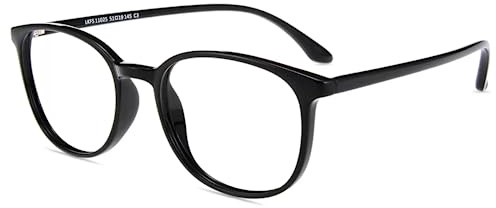Firmoo Lesebrille mit Sehstärke 0.5 für Damen Herren, Blaulicht Computer Lesebrille für Bildschirme, Blendfreie Lesehilfe TR90 Schwarz