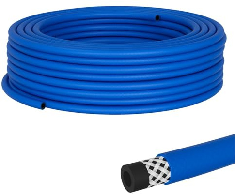 Lumonic 50m Tuyau d'air comprimé I 13mm I flexible, résistant à l'abrasion et renforcé par du tissu I Air comprimé I Tuyau d'eau I Tuyau en PVC jusqu'à 20 bar