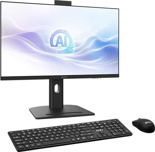 MSI Modern AM273Q AI AIO Desktop: 68.6 cm QHD, Intel Core 7-155H, memoria de 32GB, SSD M.2 NVMe de 1TB, WiFi 6E, BT 5.3, negro, Windows 11 Home: 1UM-038US