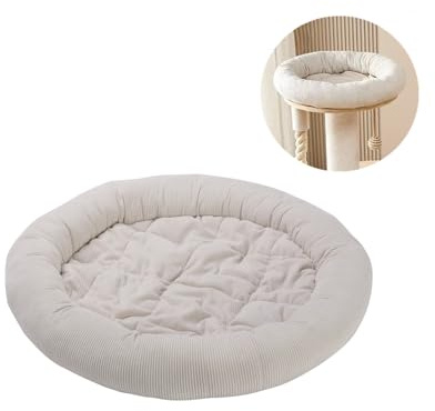 SHENGOCASE Round Cat Tree Tower Accessories Replacement Parts, Round Donut Cuddler Cat Dog Cushion Bed Add-ons for Plaform Perch Shelves (14)