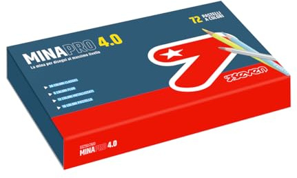 Seven Pastelli Scuola Minapro 4.0, 72-låda, Innehåll: 36 klassiska färger, 6 neonfärger, 12 metalliska färger, 18 pastellfärger
