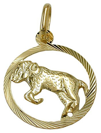 Anhänger Kettenanhänger Sternzeichen Widder aus 375 Gold Gelbgold Goldanhänger