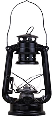 Liummrcy Oil Lamps, Retro Kerosene Lamp Vintage Portable Camping Oil Burning Lantern Outdoor Lights Black