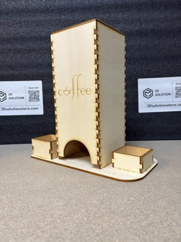 Porta Cialde Caffè in Legno, Dispenser per Capsule con Design Moderno, Organizzatore da Cucina con Supporti Laterali