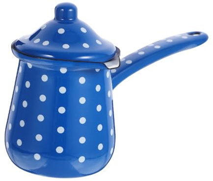 Amosfun Compact Turkish Coffee Kettle 700Ml Enamel Coffee Pot with High Temperature Resistance Multi-Function Elegant Retro Design for Restaurant and Hotel Use