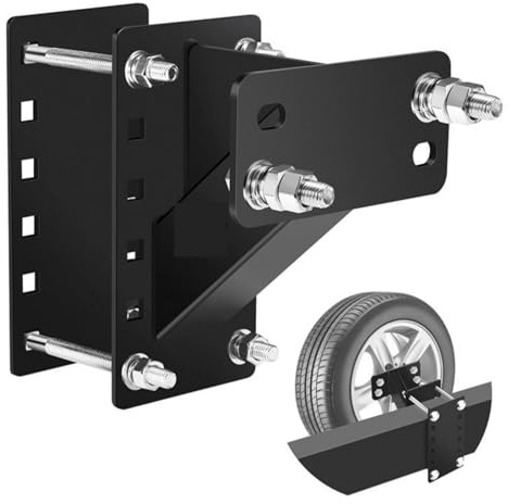 Support de roue de secours en acier au carbone - Montage rapide - Pour 4, 5 et 6 pattes - Pour changement fréquent de pneus - Montage de pneu de secours - Remorque de bateau
